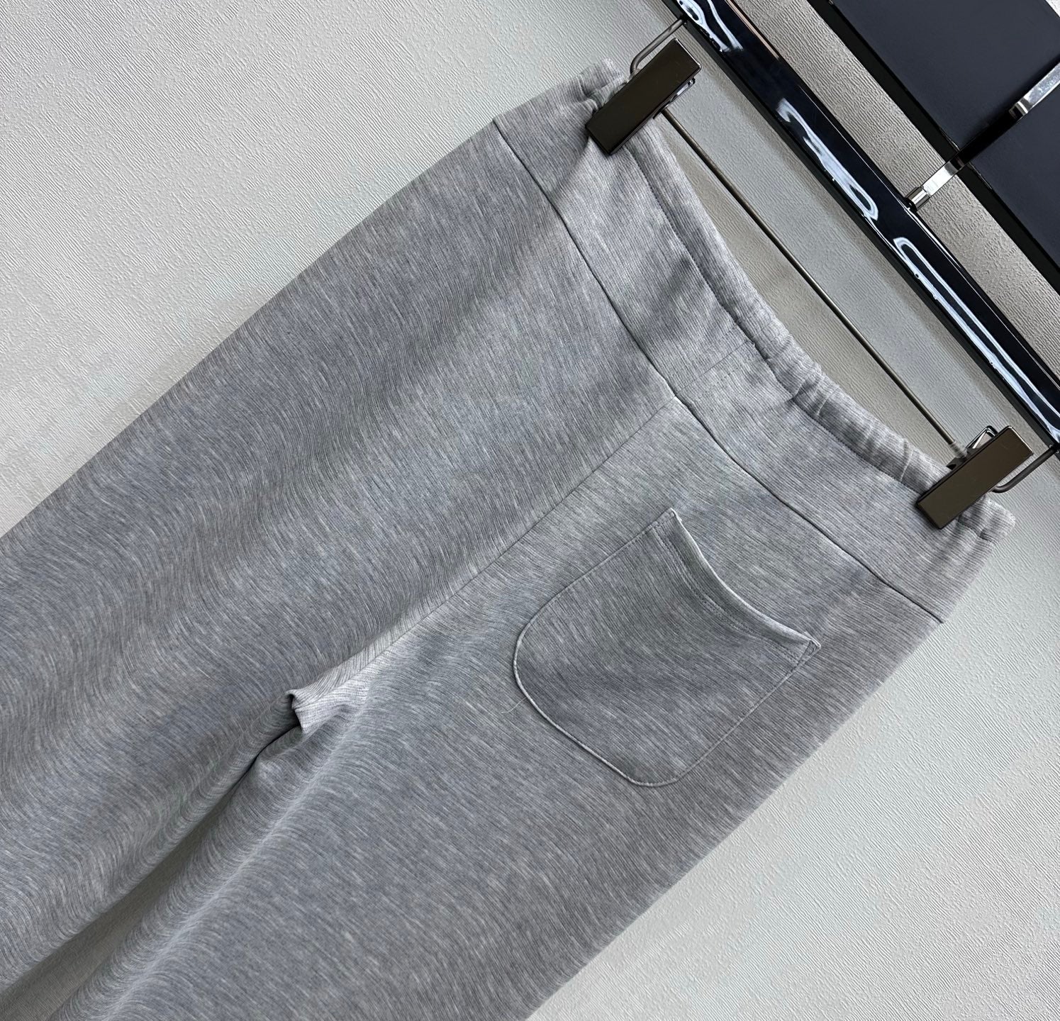 Miu 26s Drawstring Flared Trousers Grey Polyester 363803