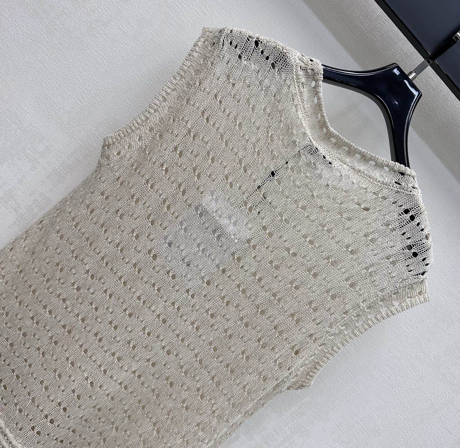 CC 26s Logo Knitted Vest Sage Cotton 378324
