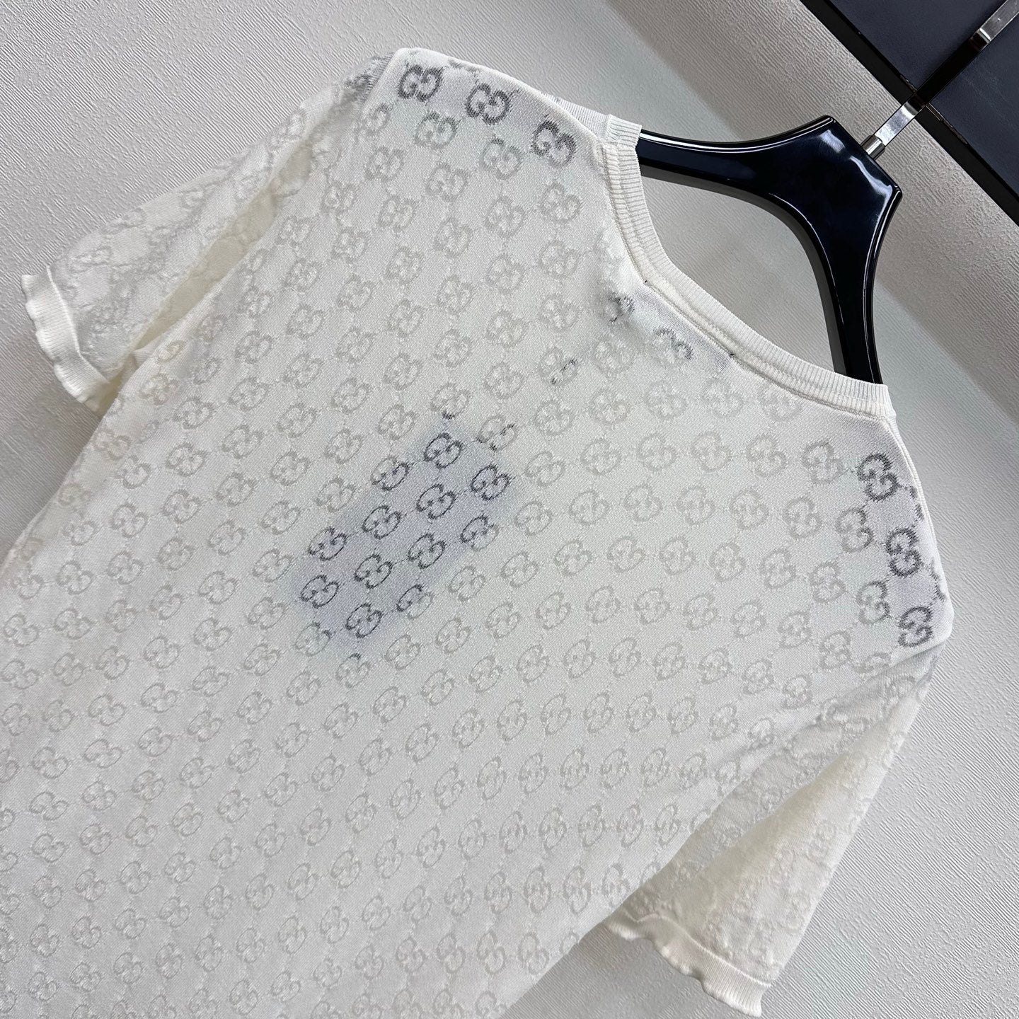 GG Devoré T-Shirt White Cotton 399744