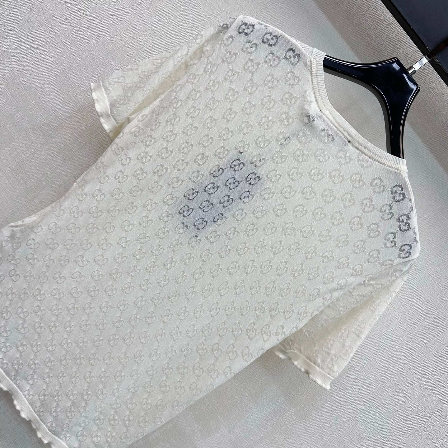 GG Devoré T-Shirt White Cotton 399744