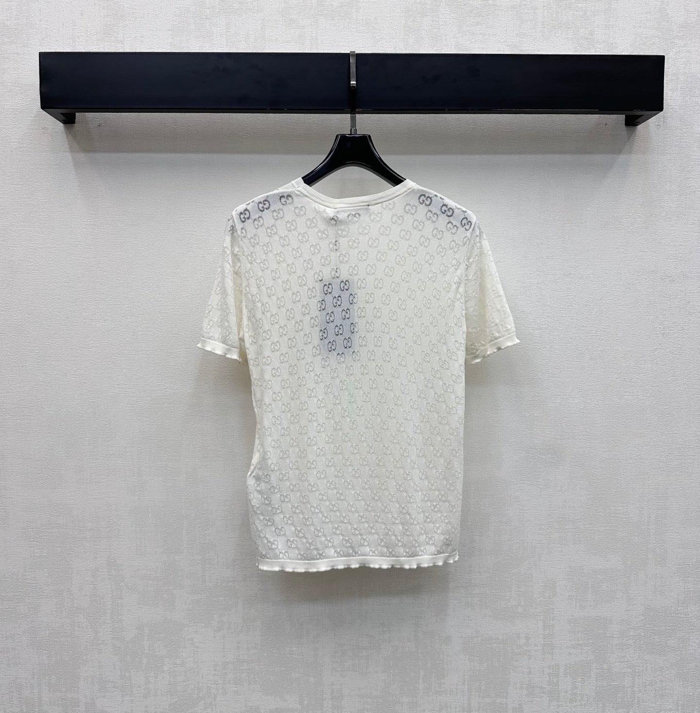 GG Devoré T-Shirt White Cotton 399744