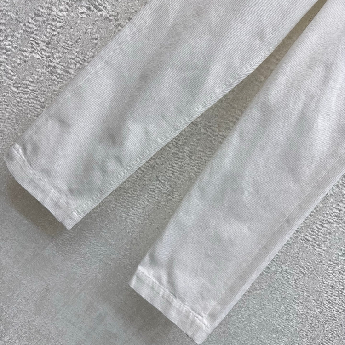 Celine 26s Boyfriend Jeans 002 White Cotton Twill 395460