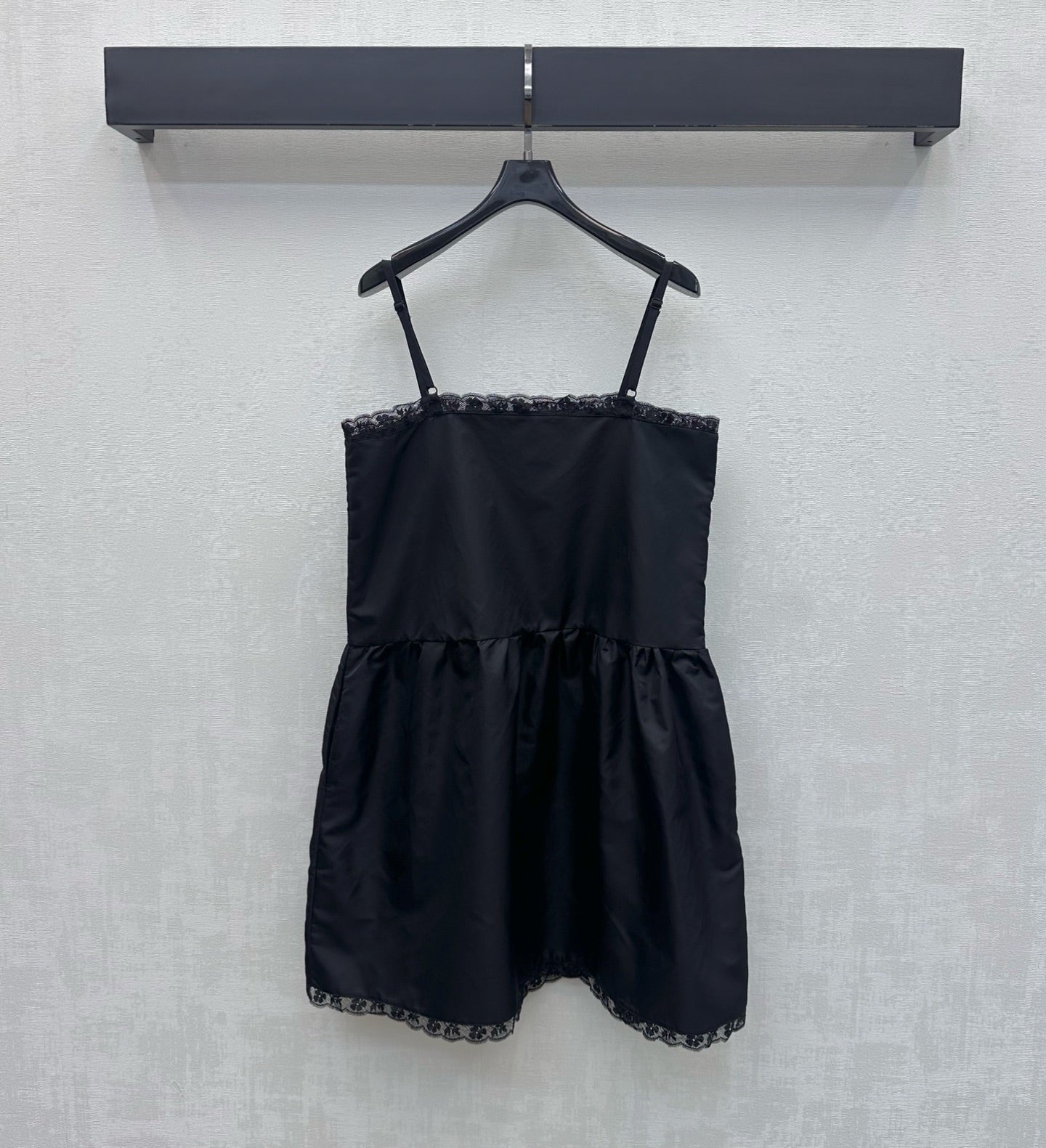 Prada 26s Slip Dress Black Polyester 396601