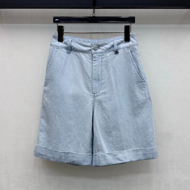 Chanel 2026 Short Demin Light Blue Cotton 636018