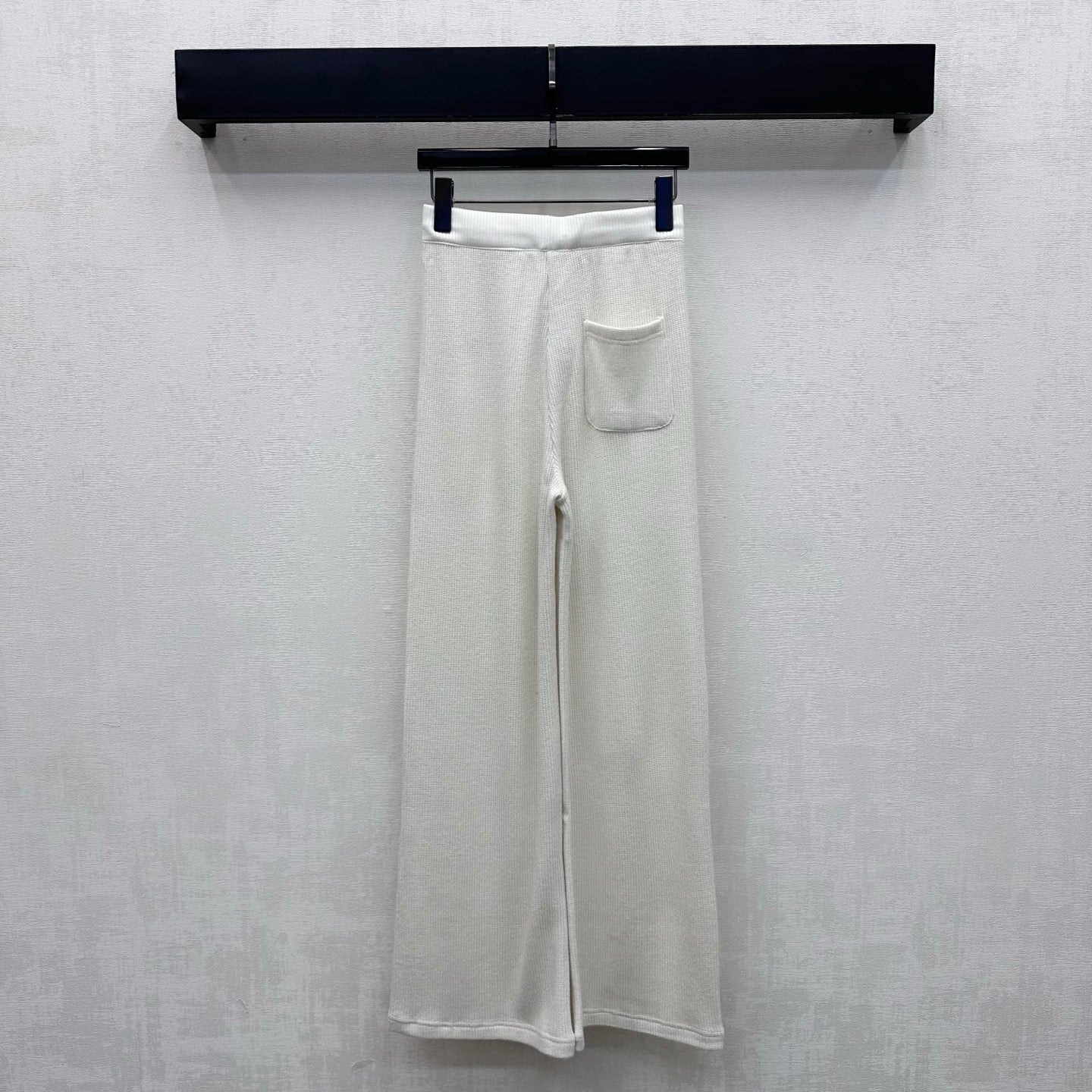 Miu 26s Wide-Leg Trousers White Wool 422643