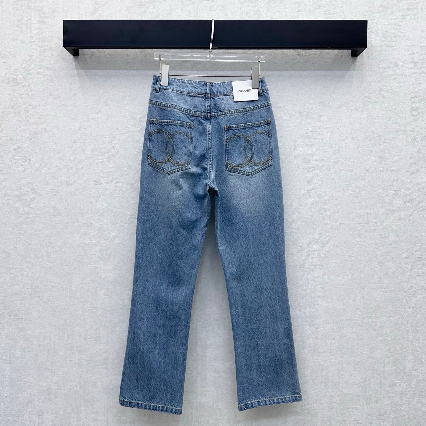 CC 26s Label Straight-Leg Jeans Light Blue Denim 422636