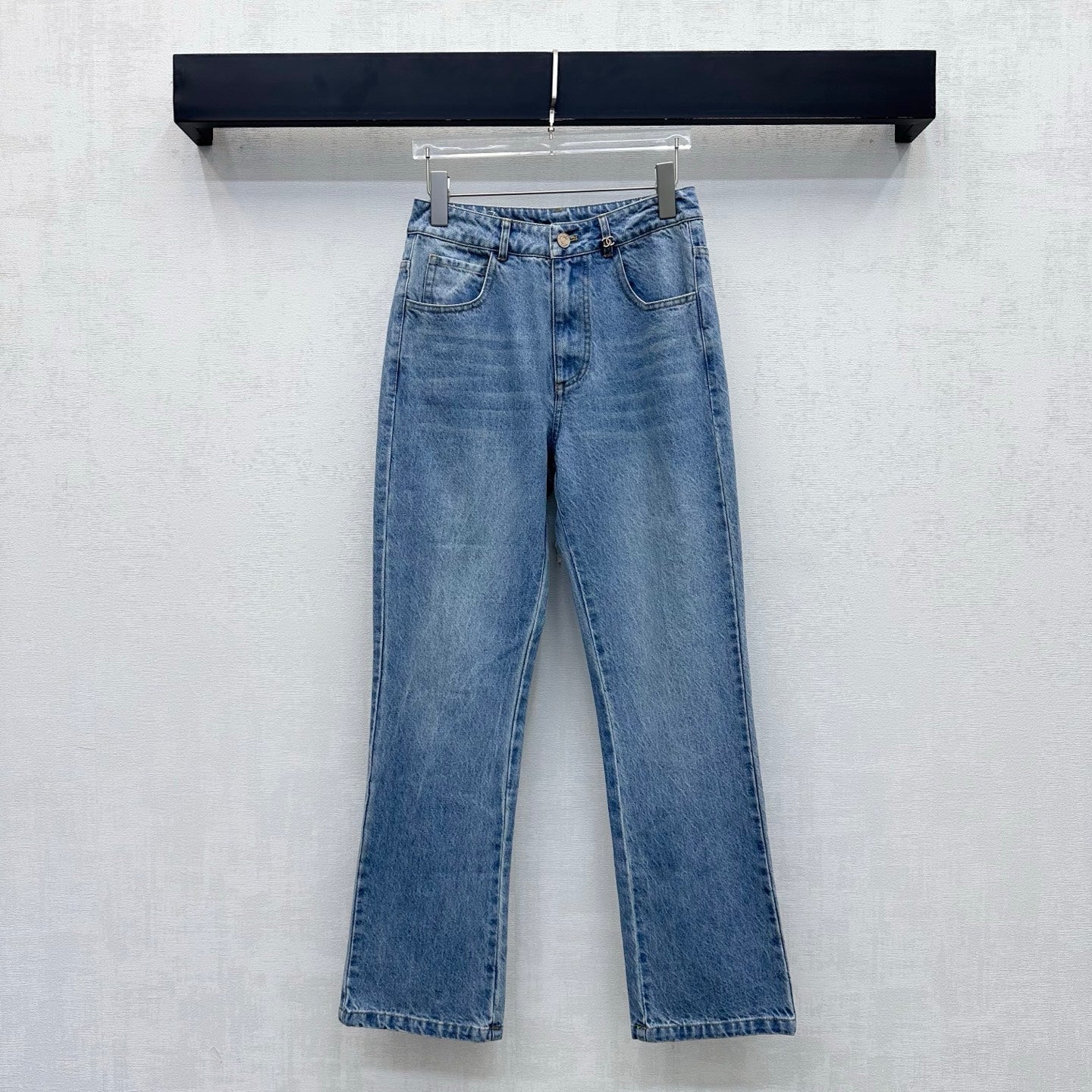 CC 26s Label Straight-Leg Jeans Light Blue Denim 422636
