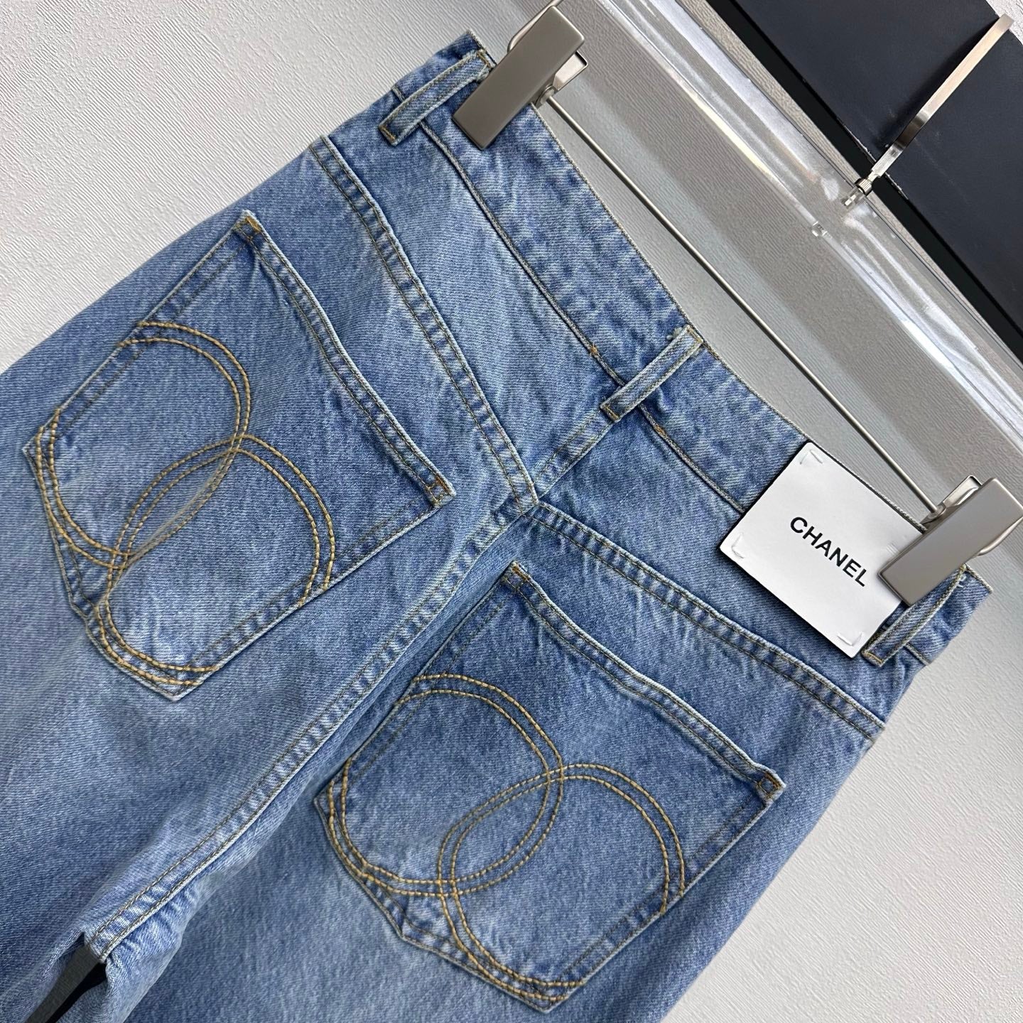 CC 26s Label Wide-Leg Jeans Light Blue Denim 422639