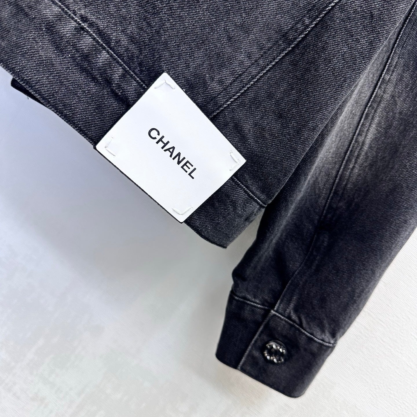 CC 26s Letter Button Jacket Dark Grey Denim 422630