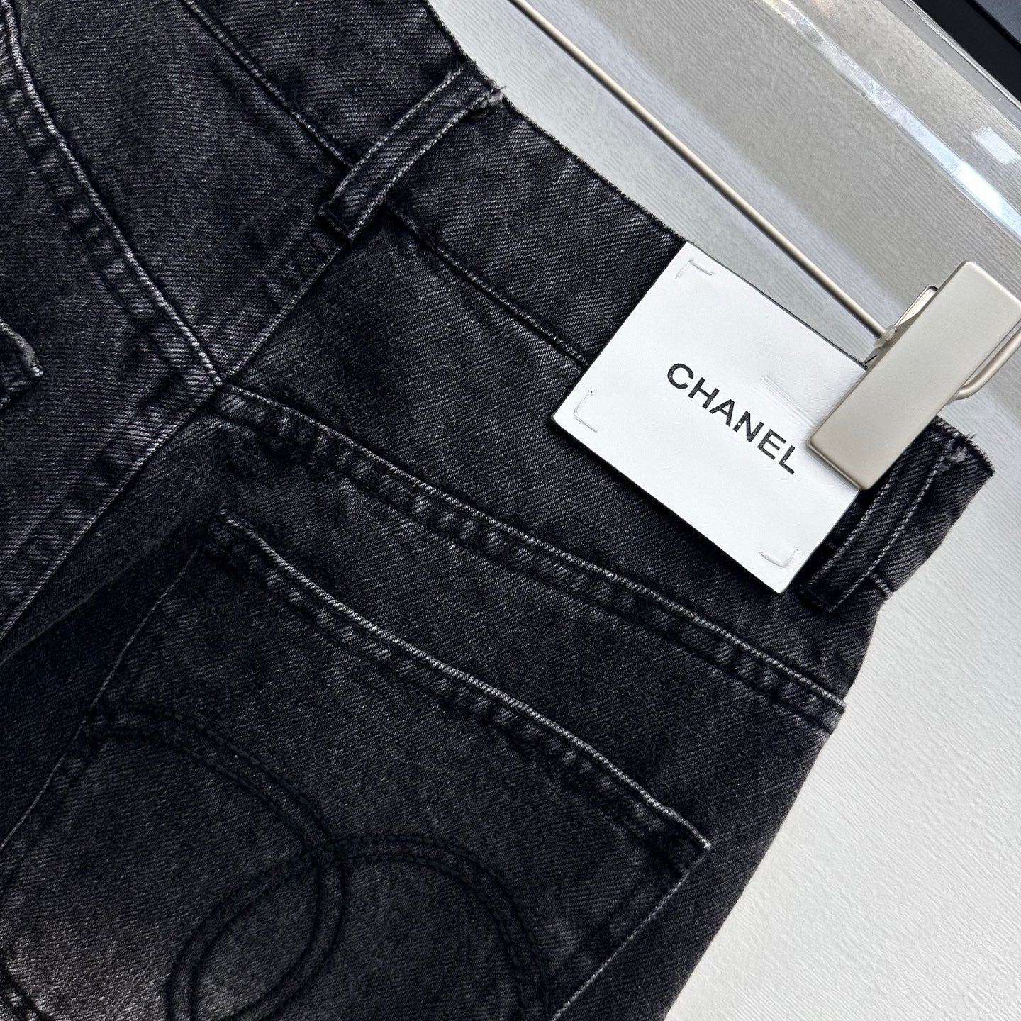 CC 26s Label Wide-Leg Jeans Dark Grey Denim 422629