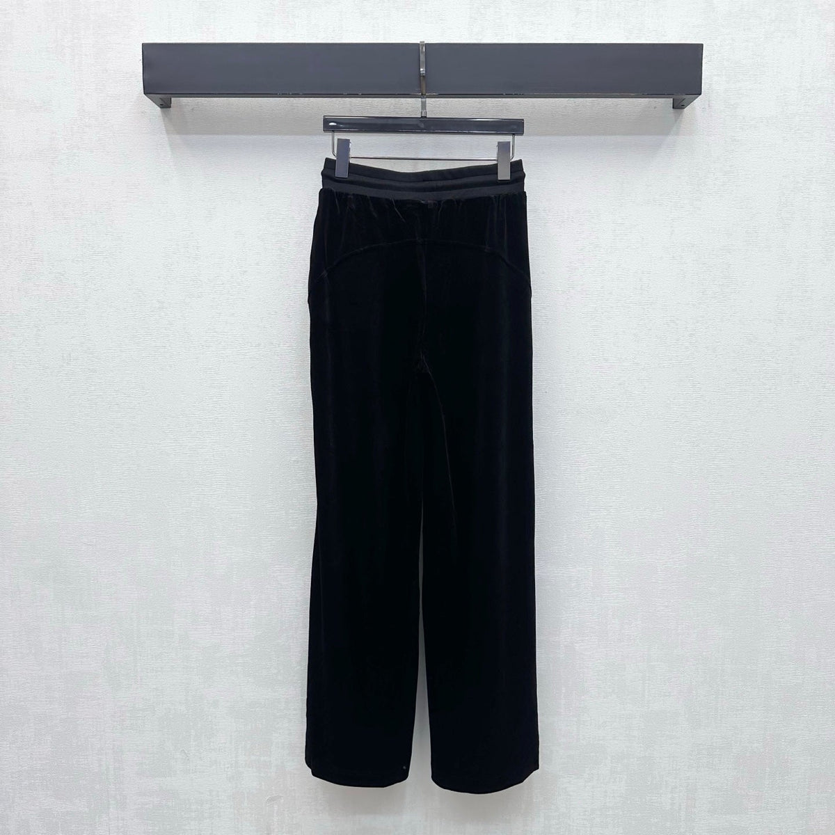 Prada Zip Up Hoodie Wide Leg Pants Set Black Velvet 434210