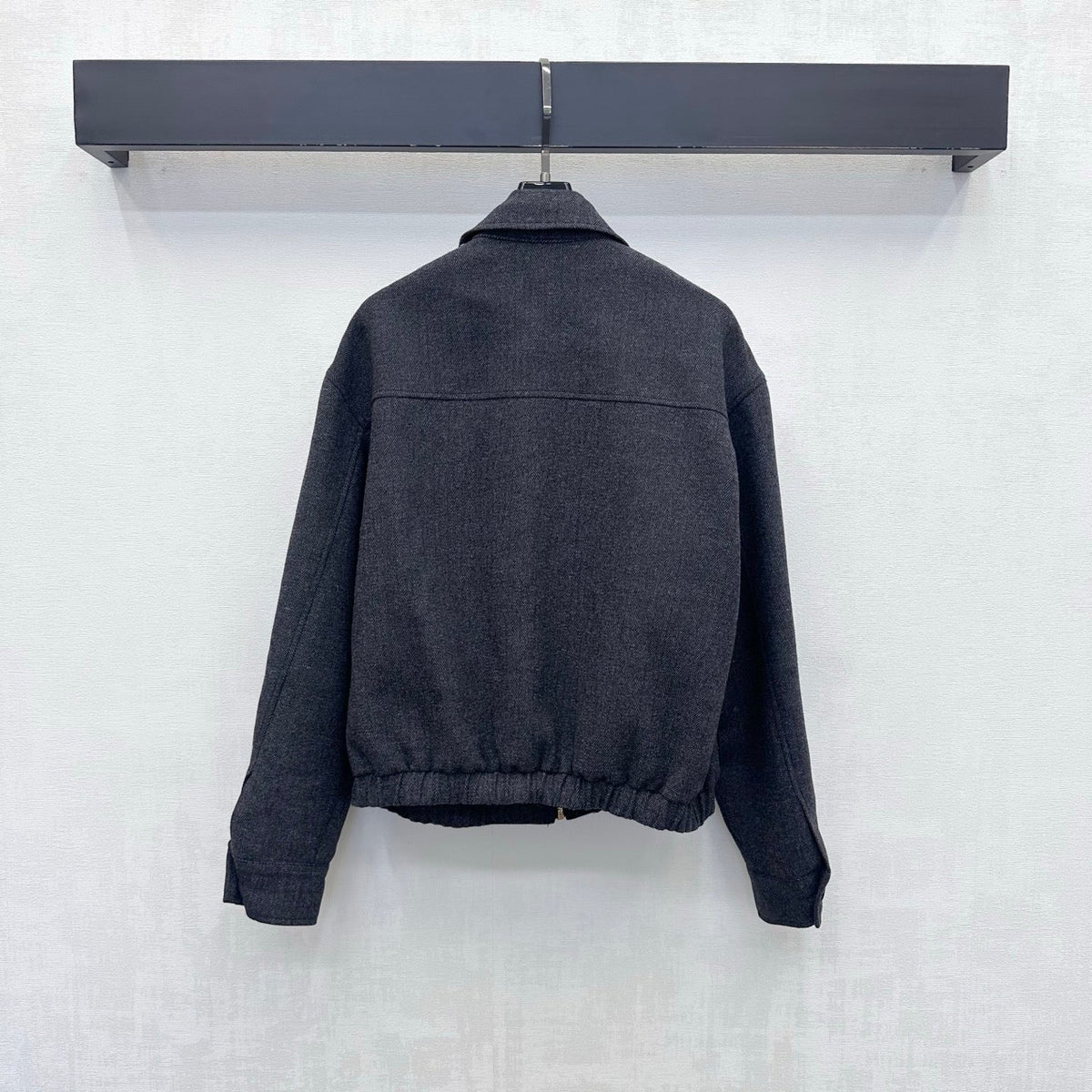 Miu Miu Bomber Jacket Charcoal Cotton Blend 434178