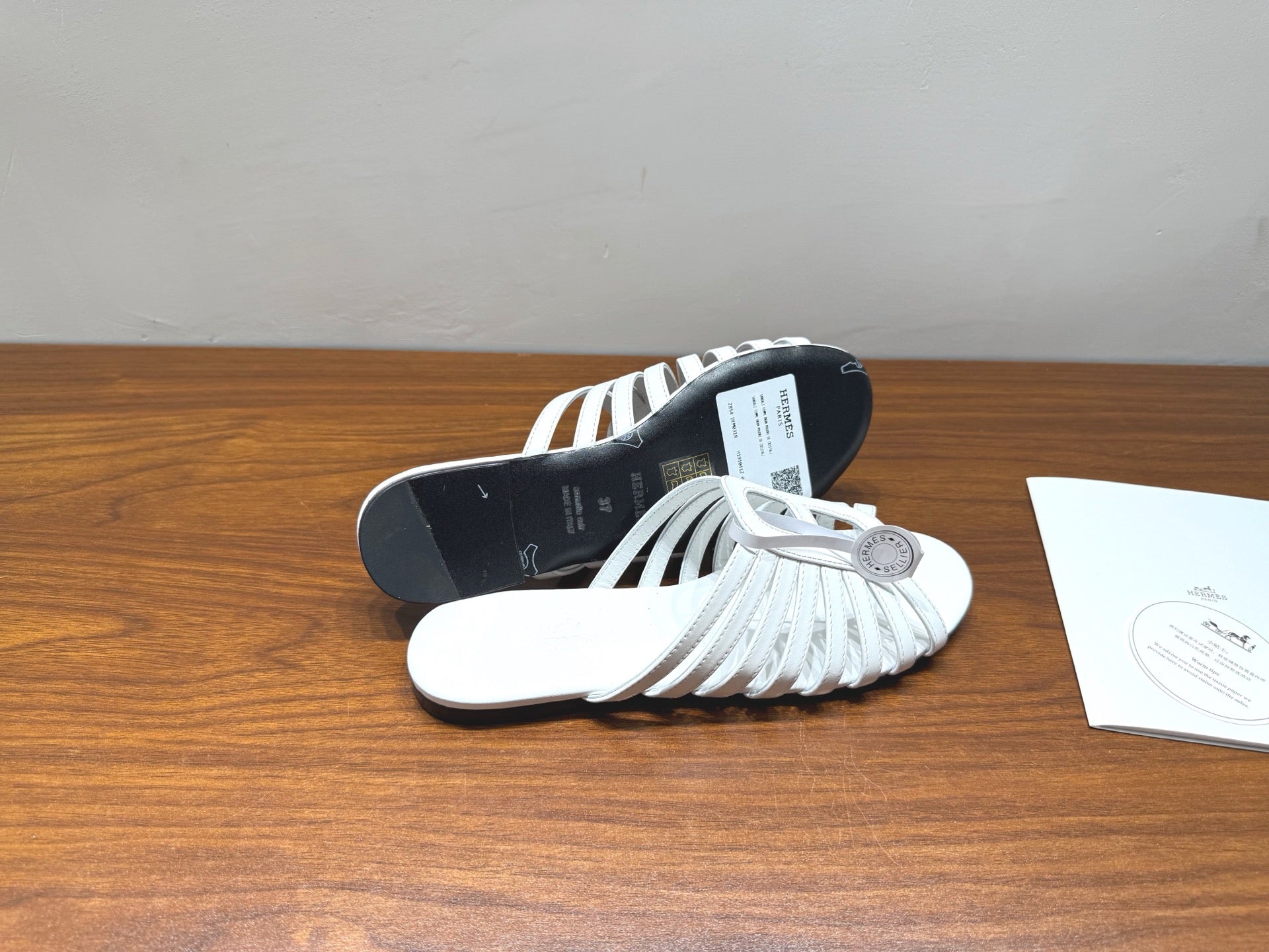 HM Noria Sandals White Leather 849476