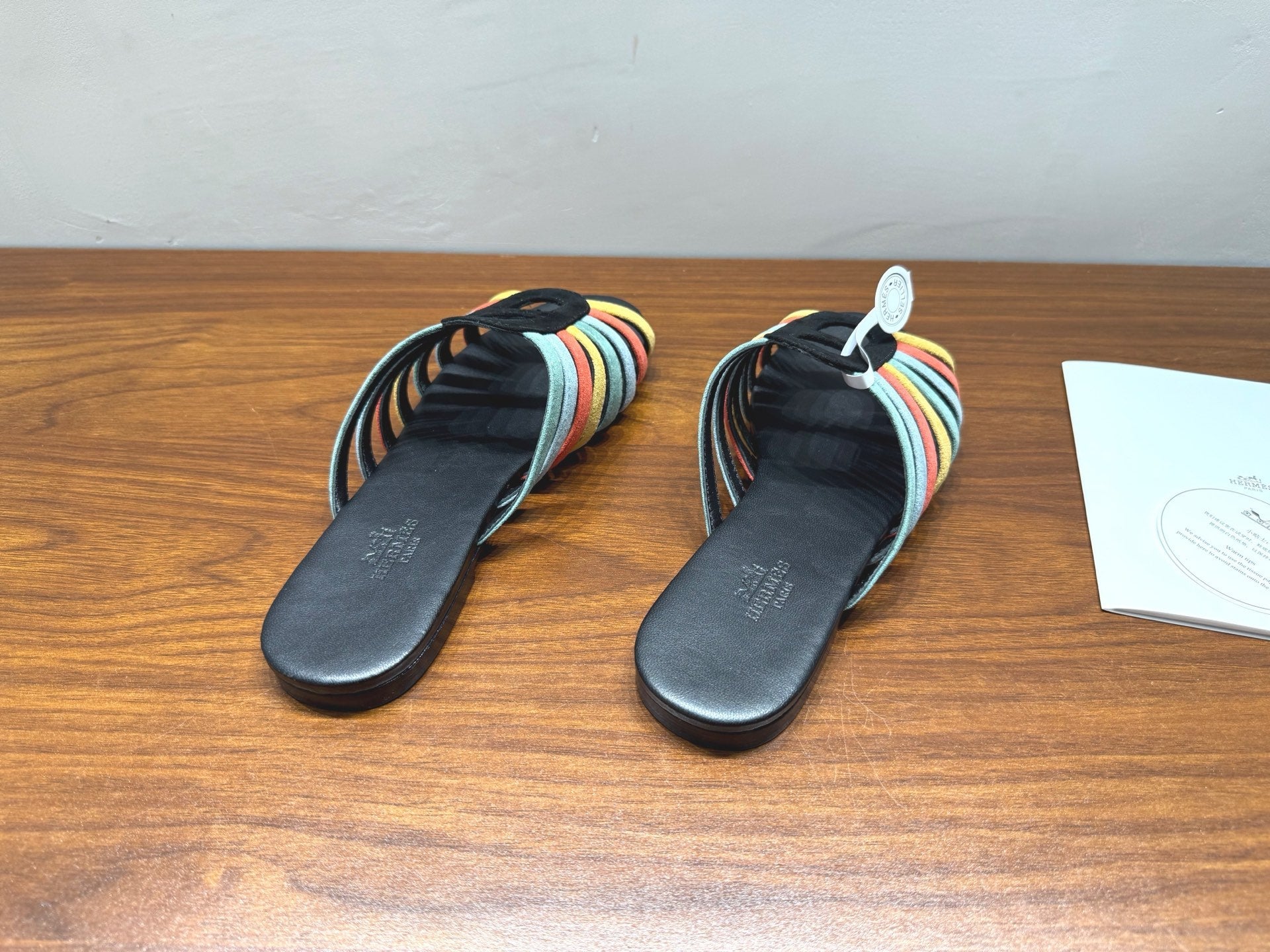 HM Noria Sandals Black Colorful Suede 849481