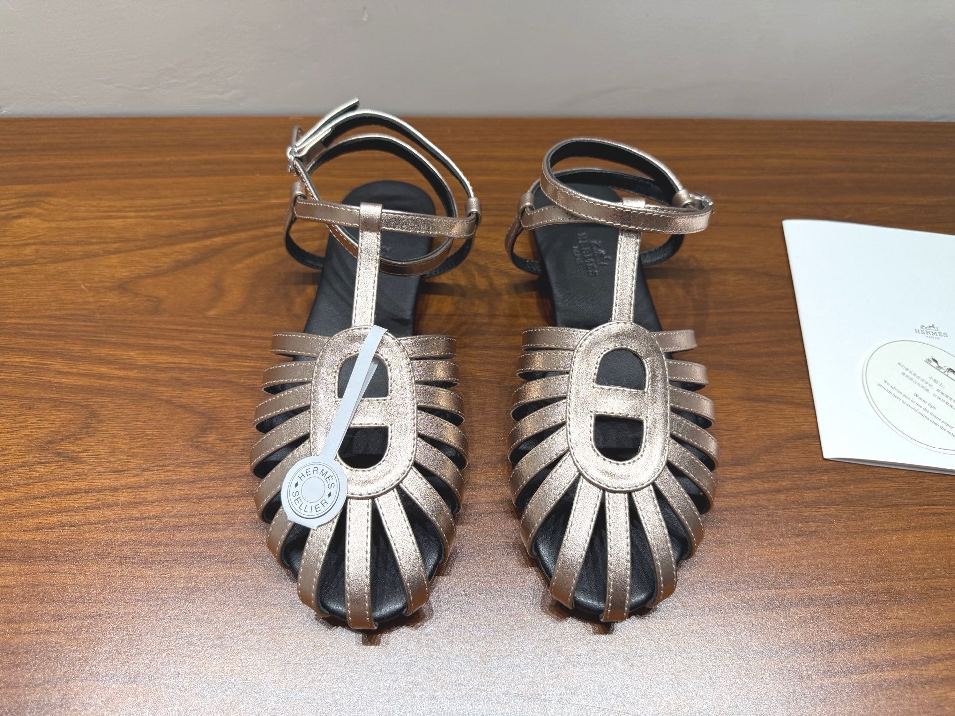 HM Nour Sandals Golden Leather 849485