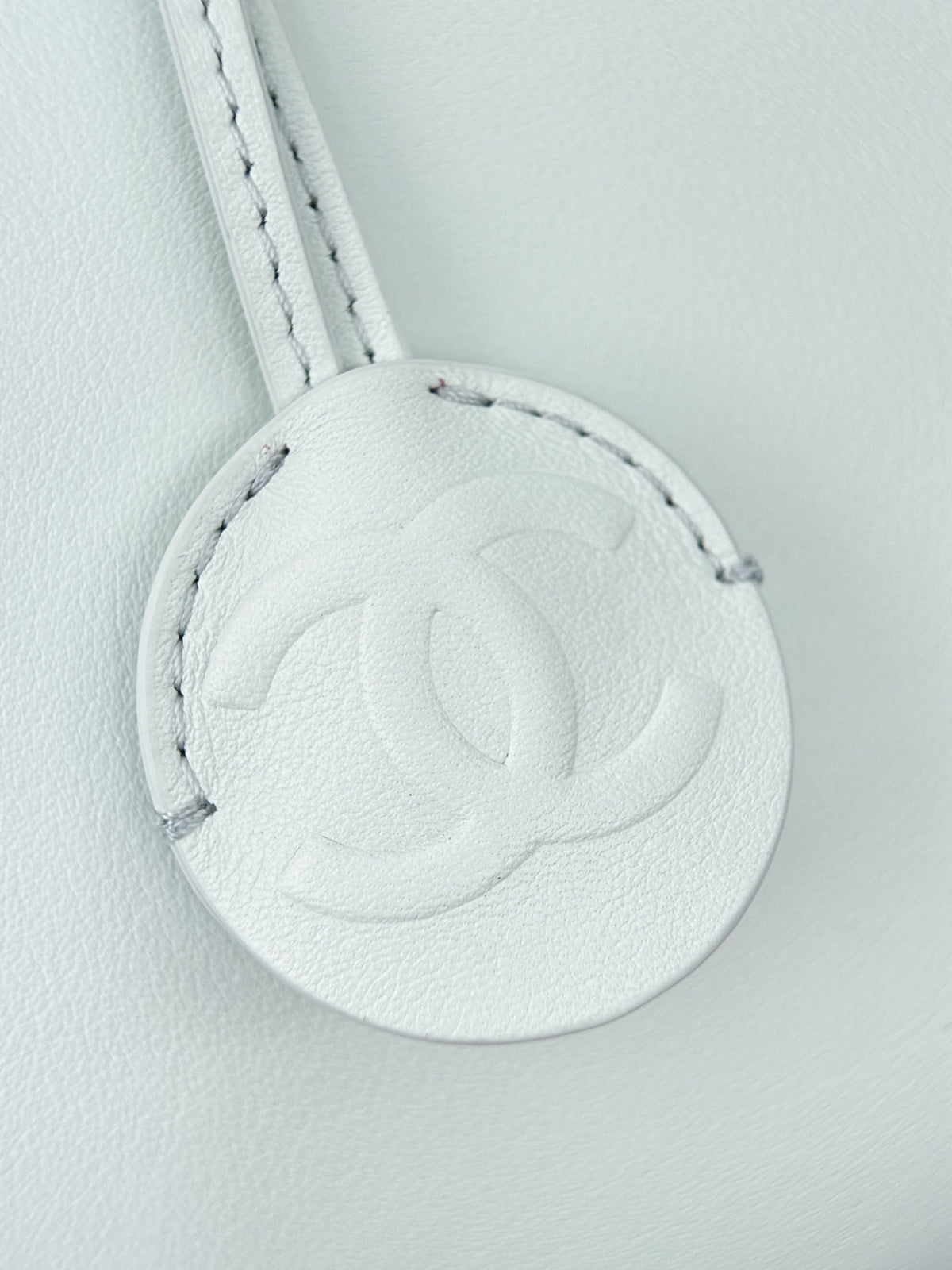 Chanel 2026 Pouch With Leather Strap 29cm Light Blue Calfskin