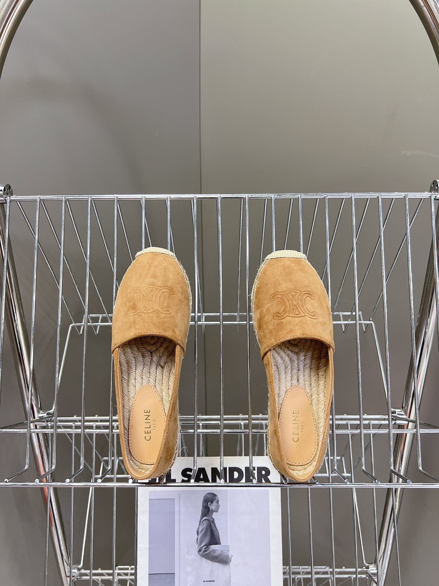 CELINE Espadrillas Loafers Brown Suede 285938