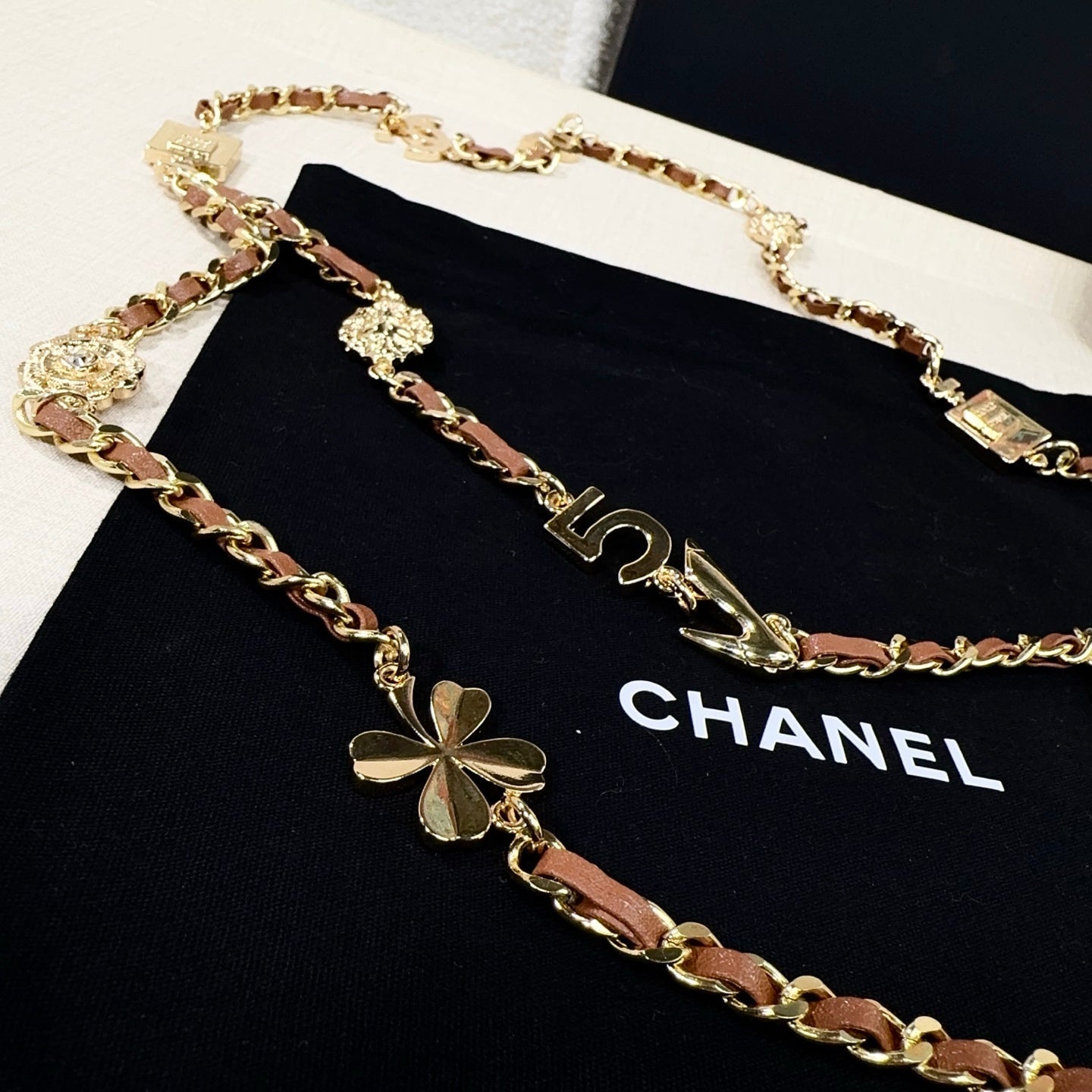 Chanel 2026 CC Logo Plaque Waist Belt 216563
