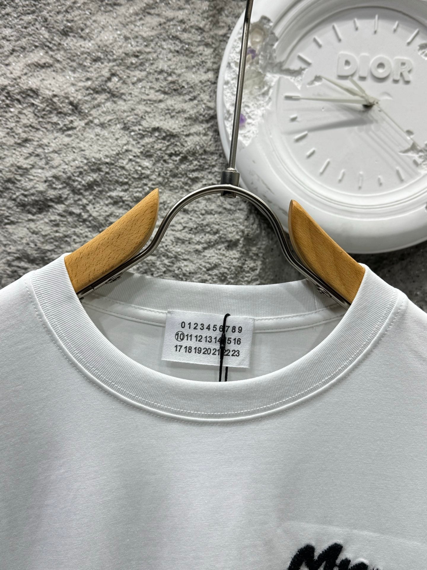 MM6 Embroidered Short-sleeve T-shirt White Cotton 387974