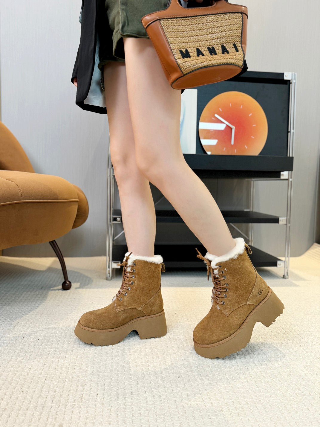 UGG Martin Boots Suede Lamb Wool