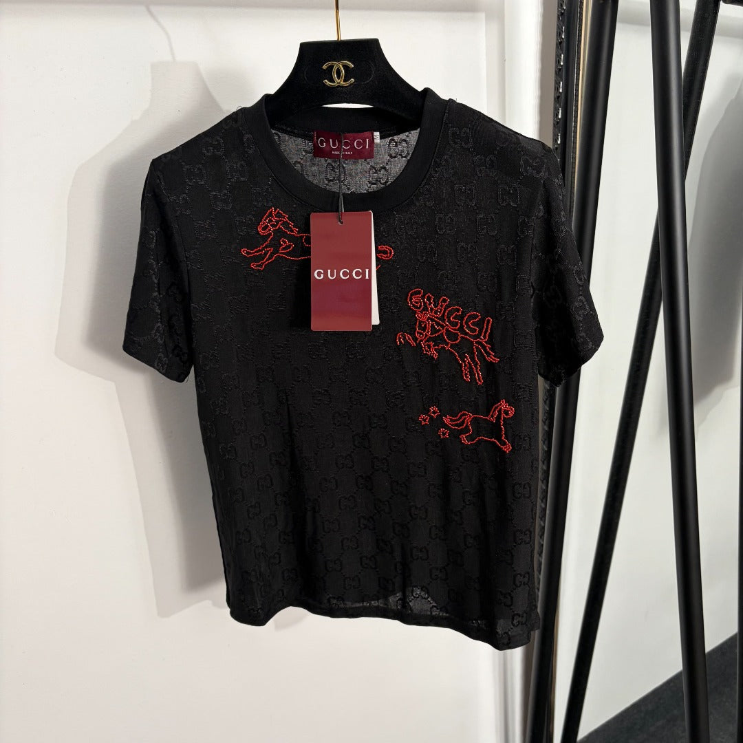 Gucci 26s Mesh Short Sleeve T-Shirt 317