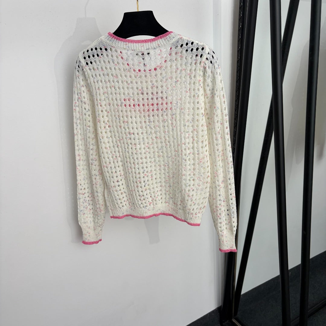 Chanel 26s Long-Sleeve Knit Sweater 1490