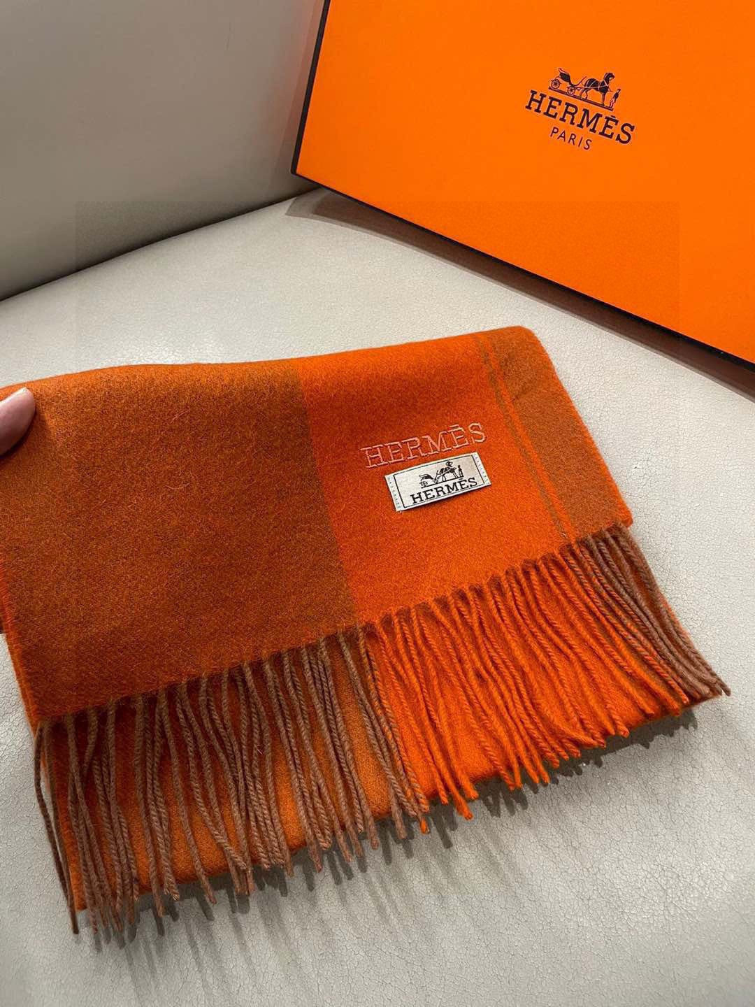 HM 26ss Scarf 180*30cm Orange Cashmere 168151