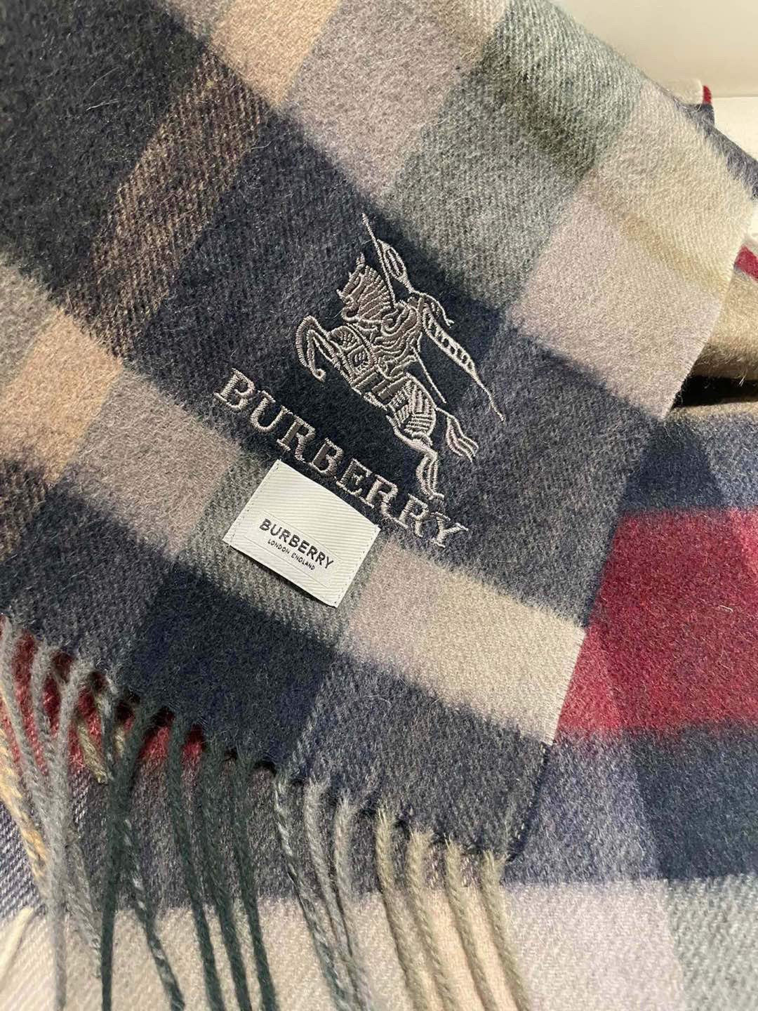 BBR Long Scarf 30*180cm Black Burgundy Beige Cashmere 168153