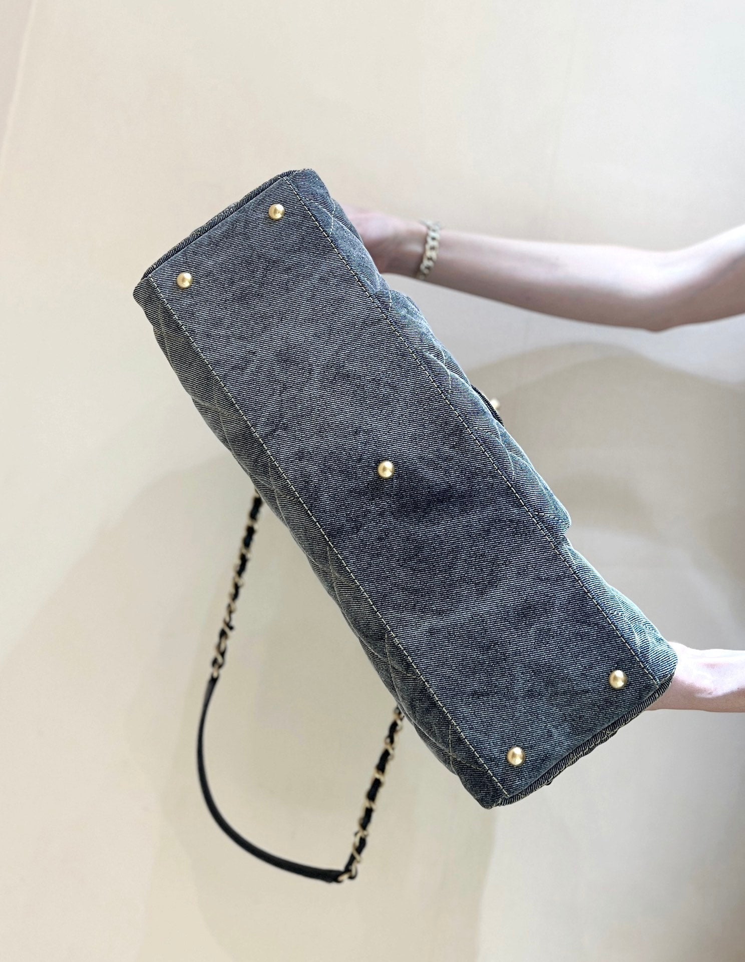 CC 24A Bowling Bag 44cm Grey Denim  GHW