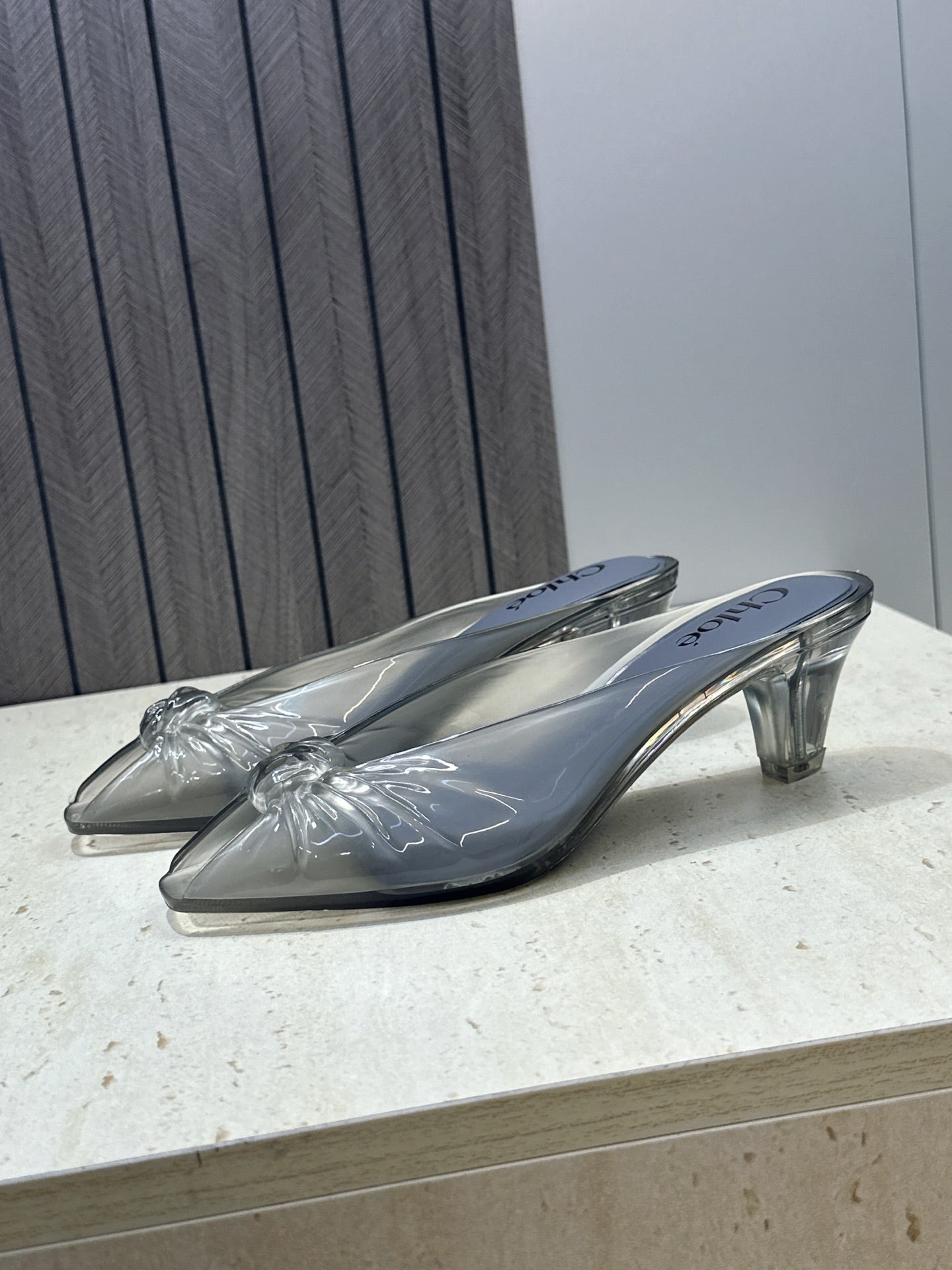 Chloe Jelly Mules Grey 959748