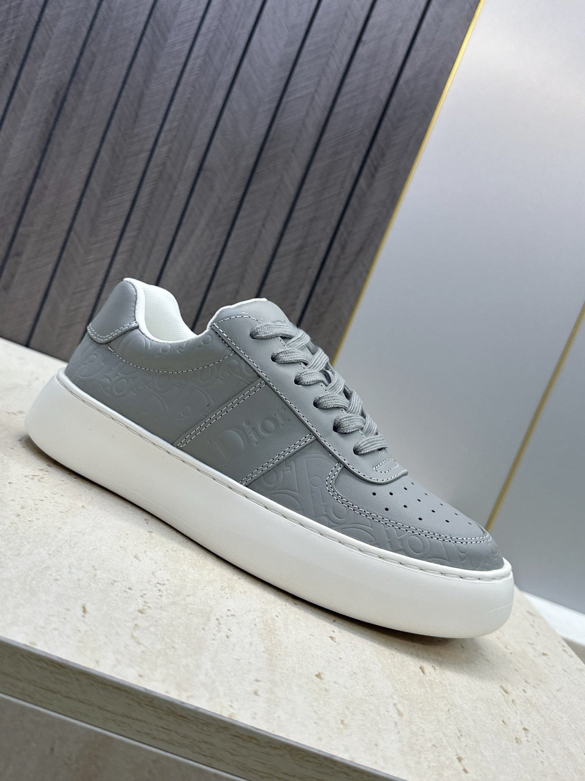 CD 26s Star Sneakers Grey Gravity Embossed Leather 118414