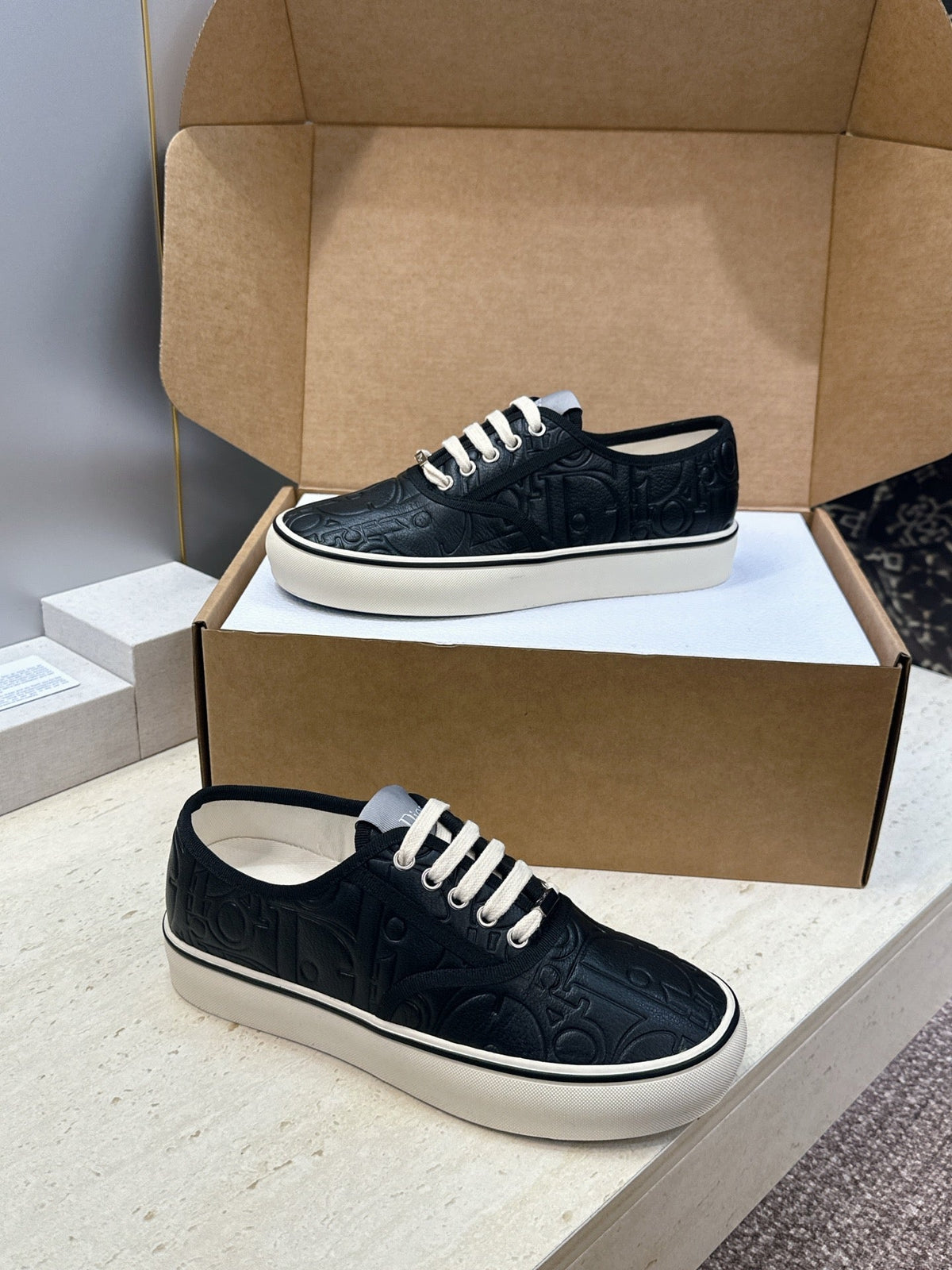 CD 26s Saltwind Sneakers Navy Blue Gravity Embossed Leather 118428