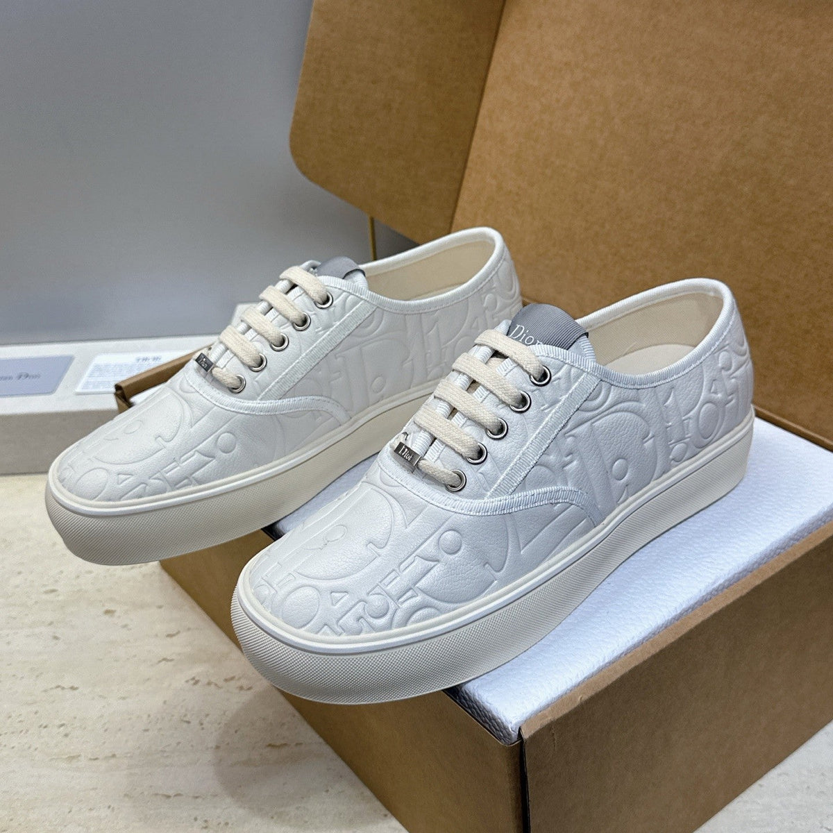 CD 26s Saltwind Sneakers White Gravity Embossed Leather 118429