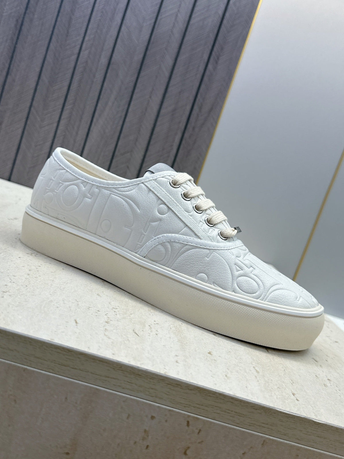 CD 26s Saltwind Sneakers White Gravity Embossed Leather 118429