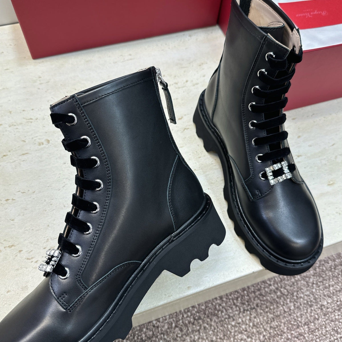 RV 26s Viv' Rangers Truck Booties 4cm Black Leather 118492