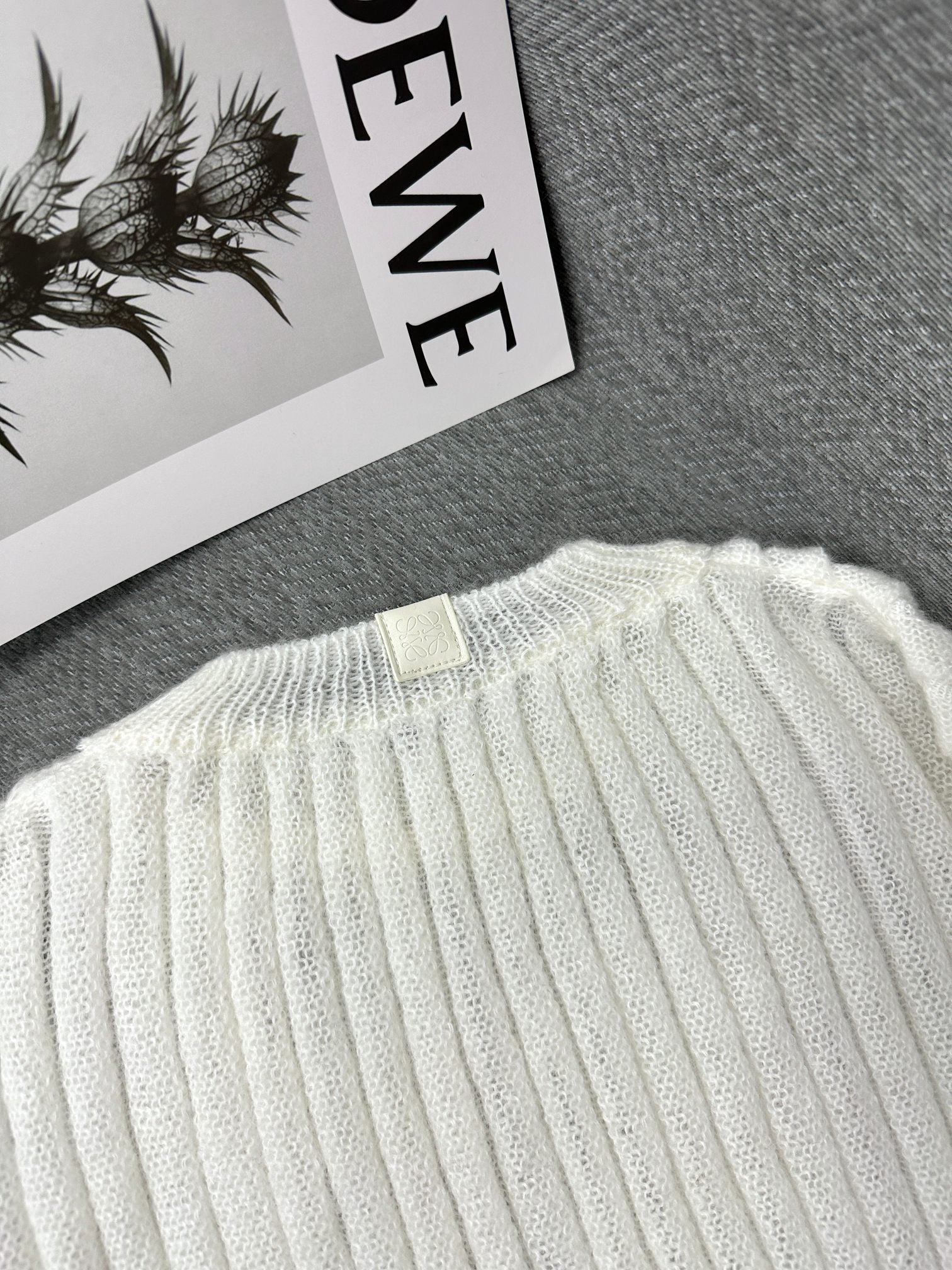 Loewe Mohair Sweater White Wool 345300