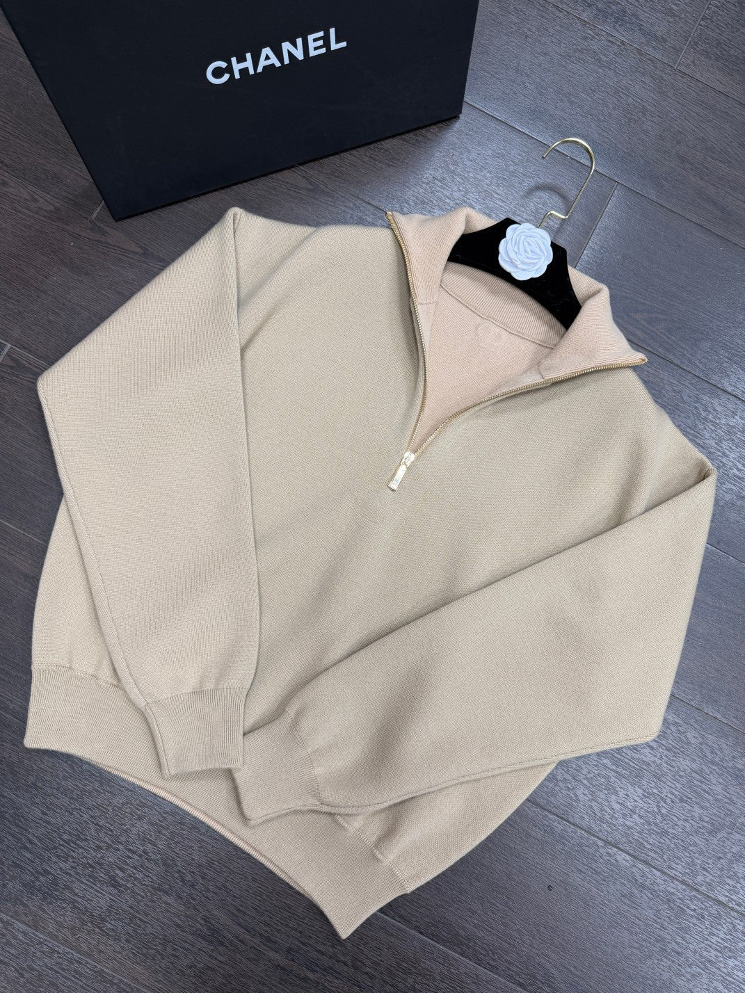 CC Métiers d’art 26s Pullover Beige Wool Silk 414821