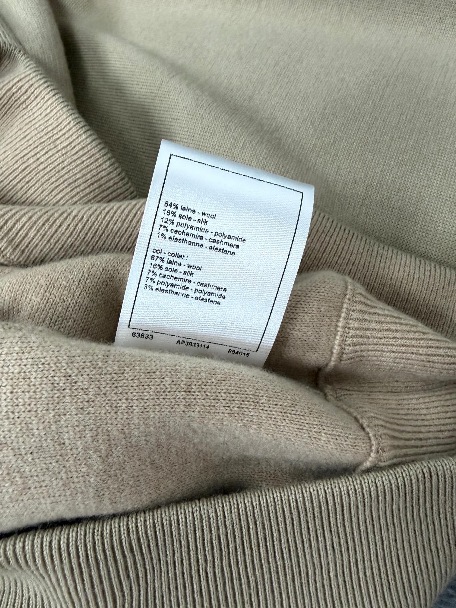 CC Métiers d’art 26s Pullover Beige Wool Silk 414821