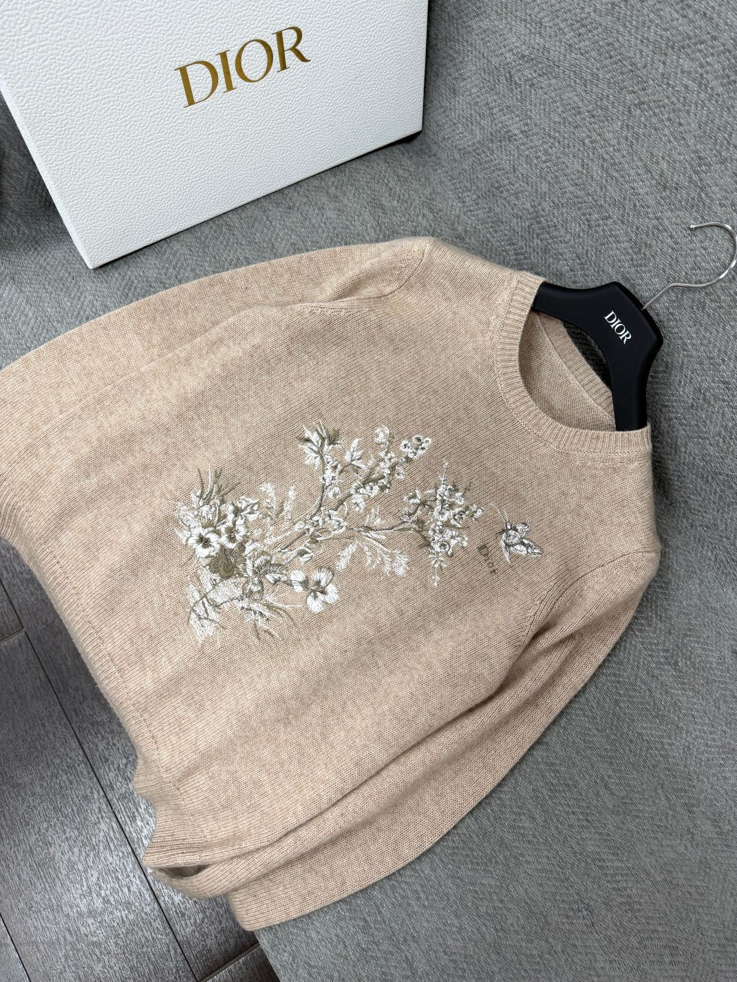 CD 26s Embroidered Long-Sleeved Shirt Khaki Cashmere 414830