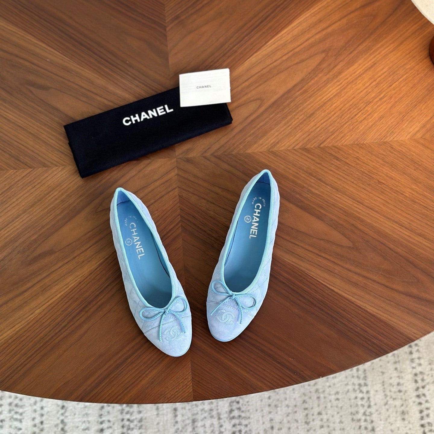 CC 26s Ballet Flat Light Blue Suede 938166
