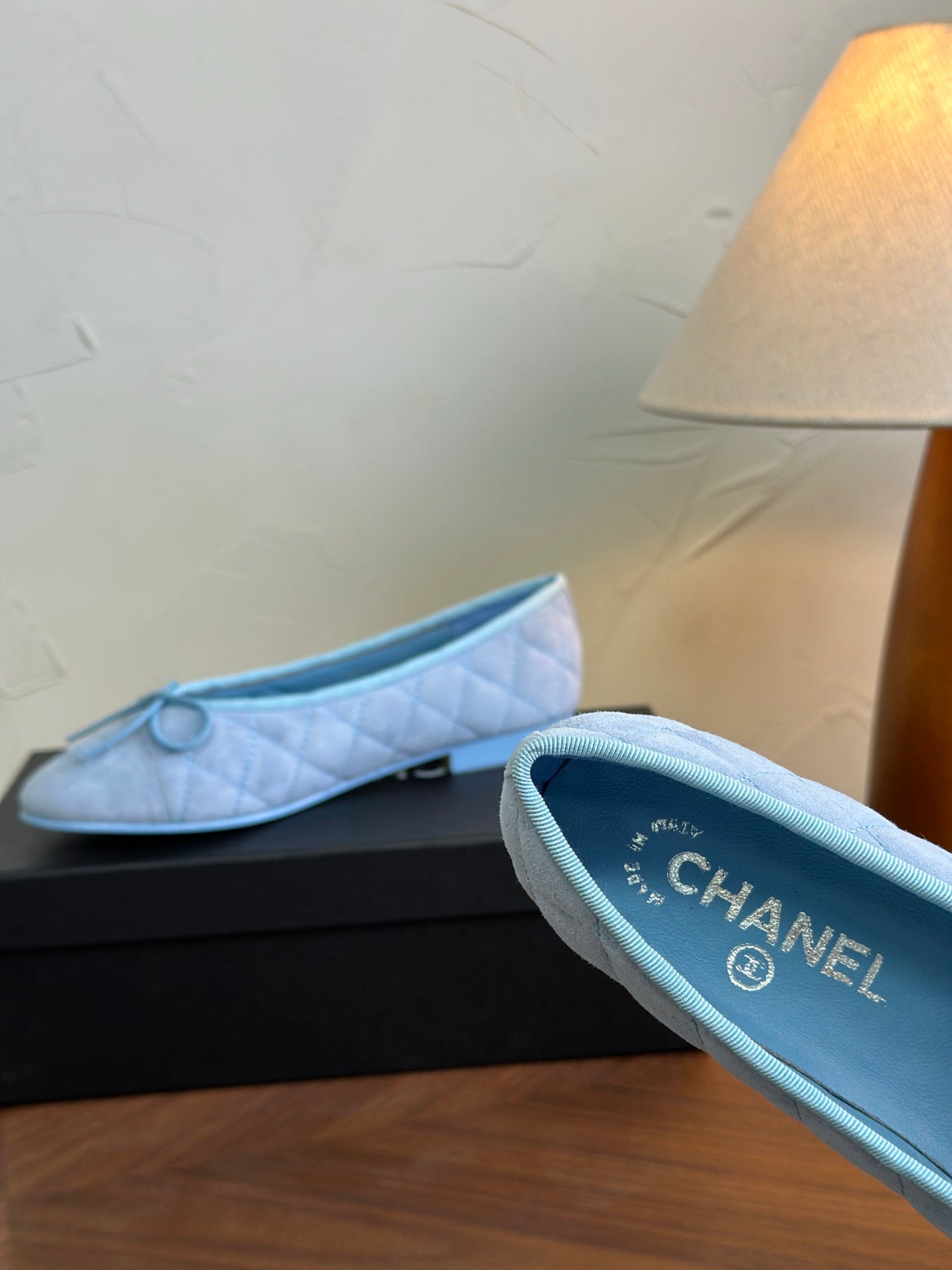 CC 26s Ballet Flat Light Blue Suede 938166