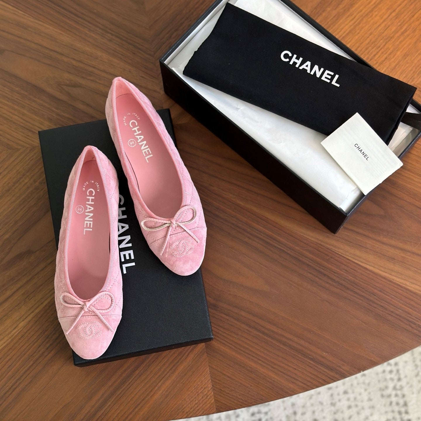 CC 26s Ballet Flat Light Pink Suede 938168