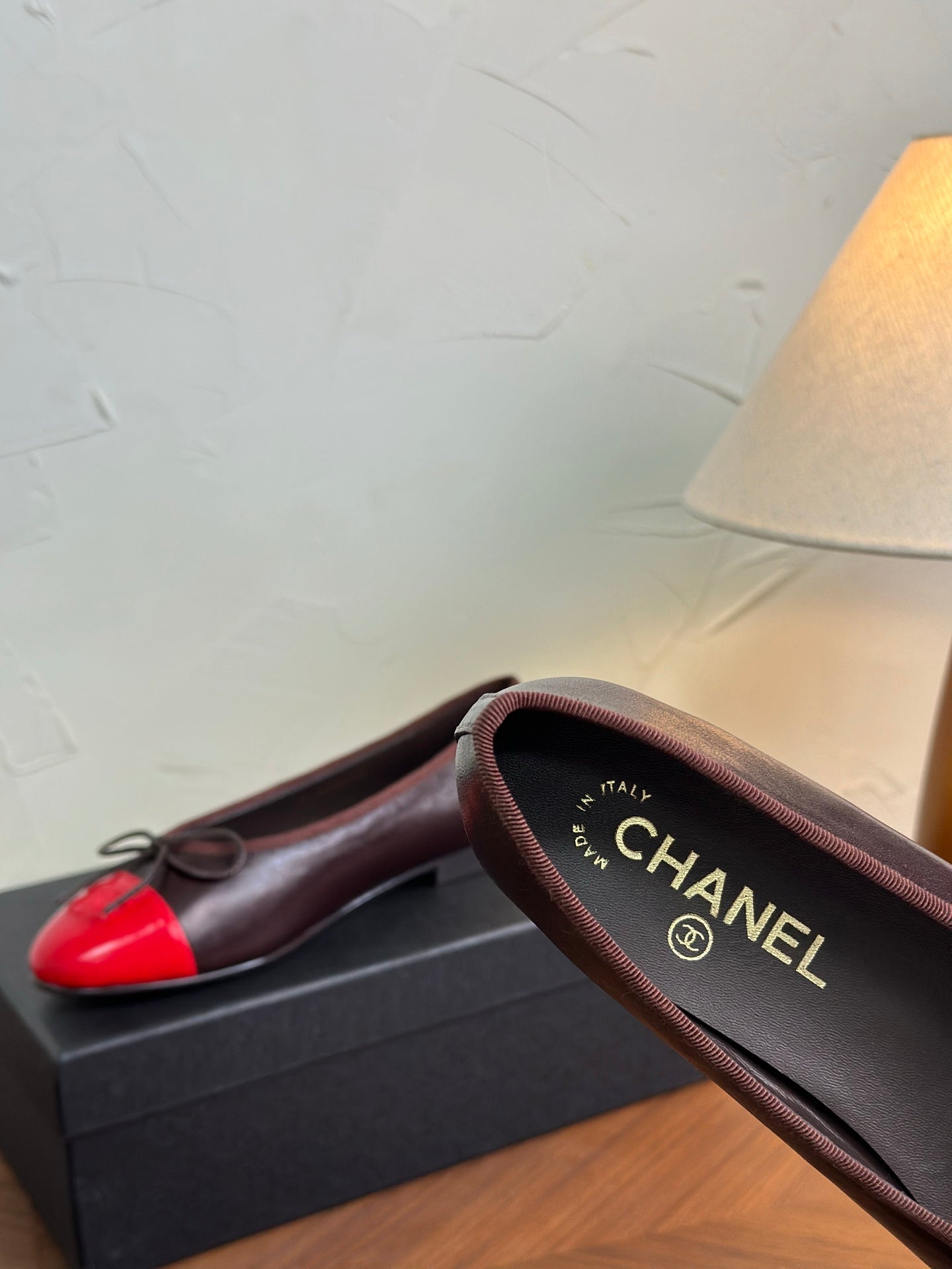 CC 26s Ballet Flat Brown Red Calfskin 938172
