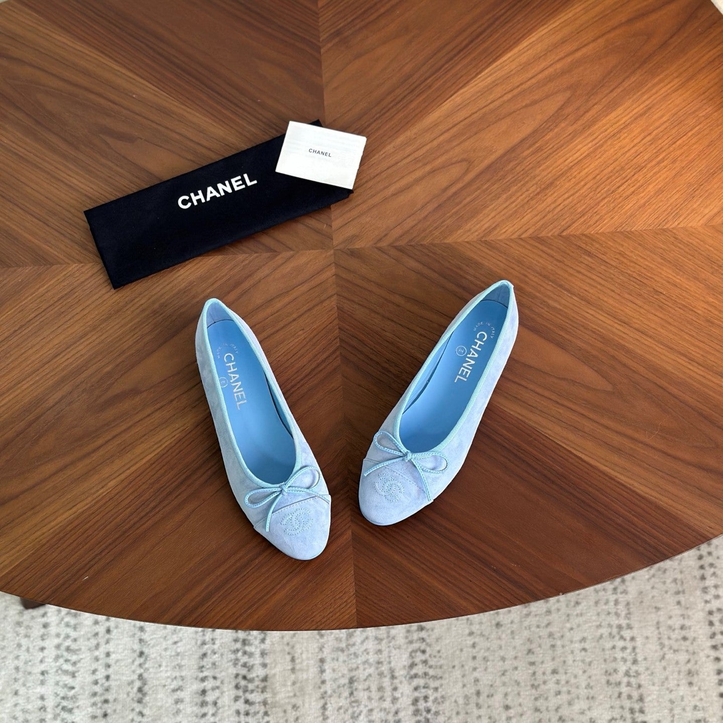 CC 26s Ballet Flat Light Blue Suede 938180