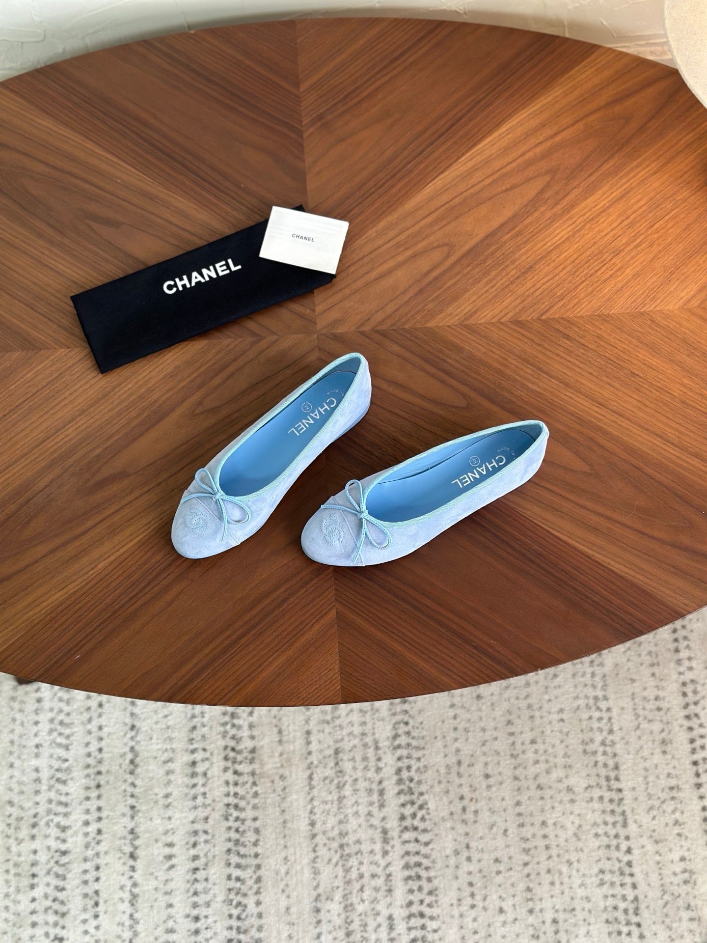 CC 26s Ballet Flat Light Blue Suede 938180
