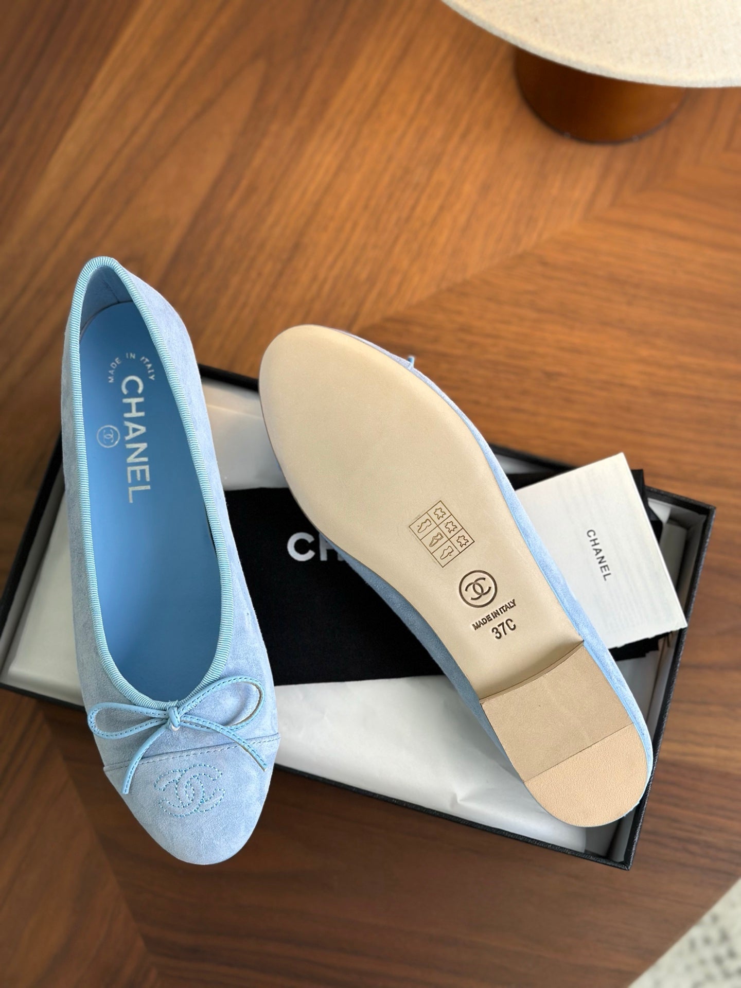 CC 26s Ballet Flat Light Blue Suede 938180