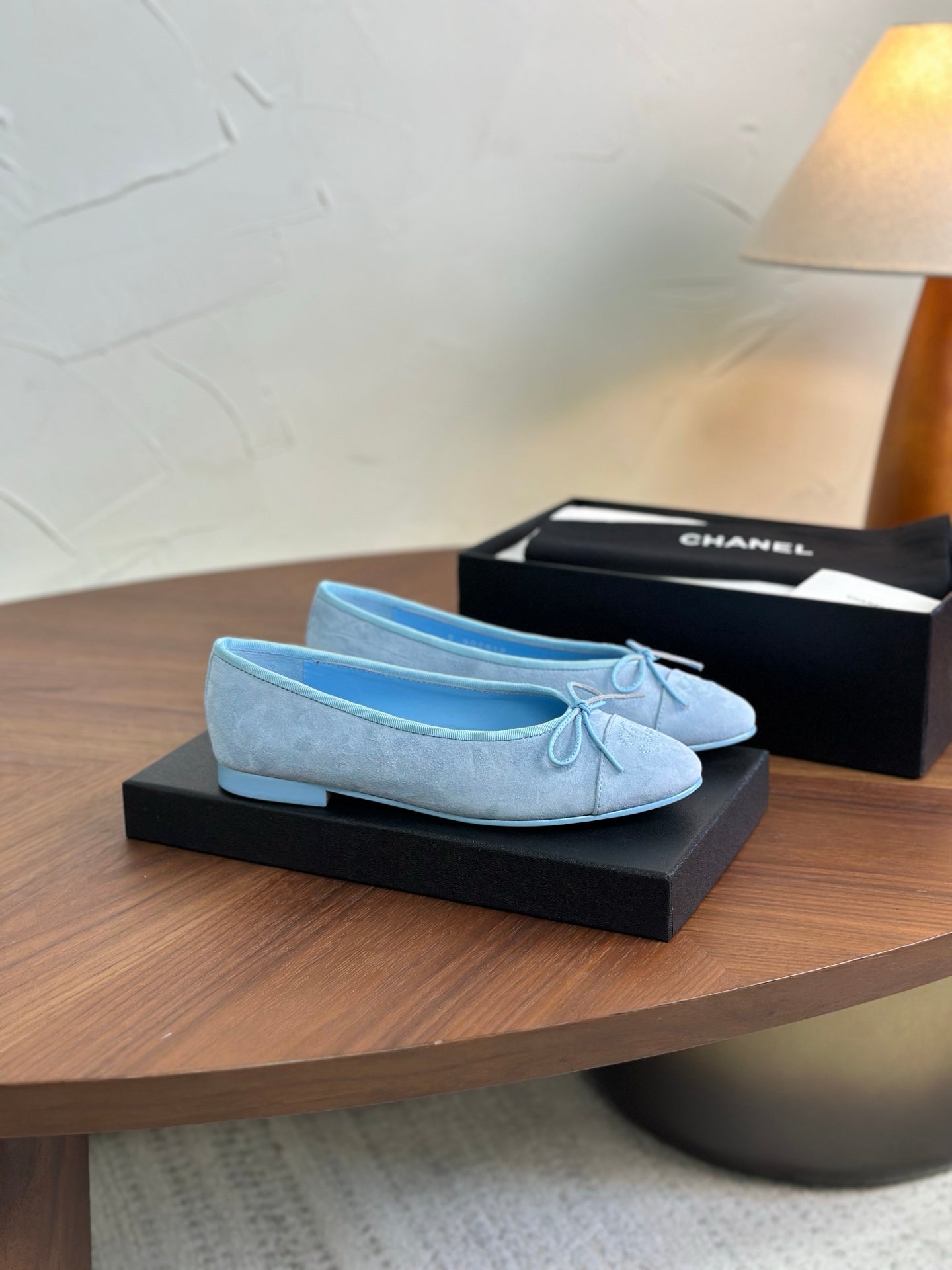 CC 26s Ballet Flat Light Blue Suede 938180