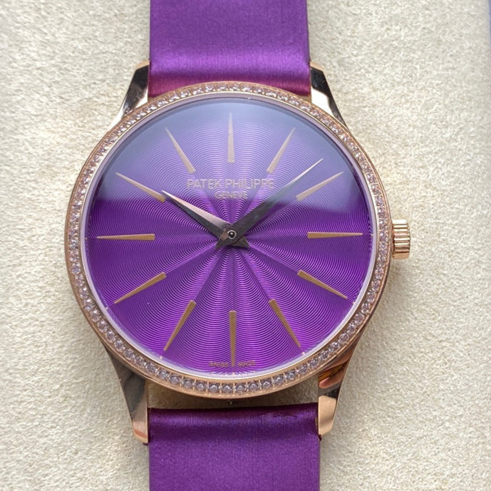 PATEK Calatrava 35mm Pink Gold Purple Dial
