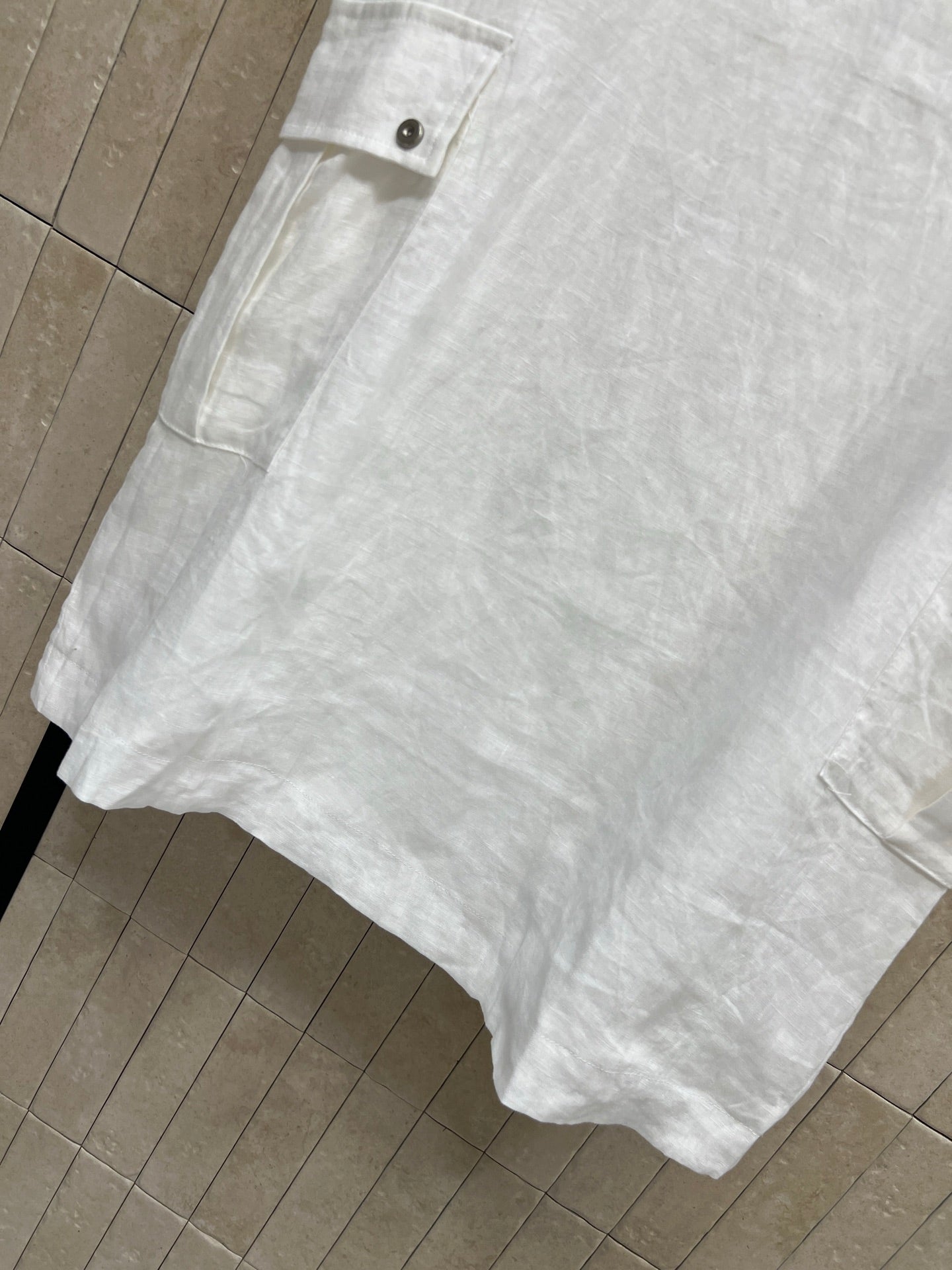 LP 26s Sleeveless Dress White Linen 400721