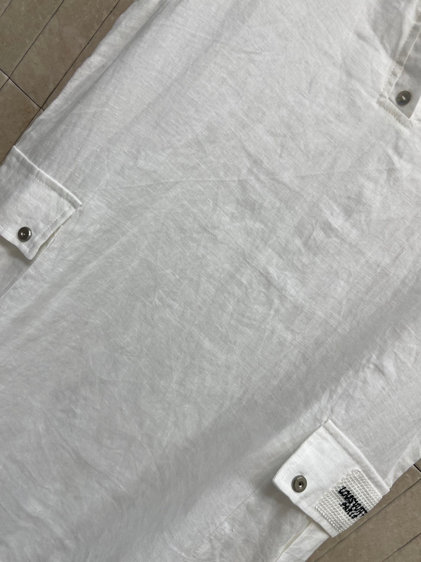 LP 26s Sleeveless Dress White Linen 400721